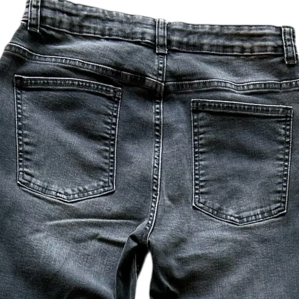 Boden Black Adjustable Waist Straight Leg Stretchy Jeans Button Zipper Sz 15Y L - Picture 9 of 10